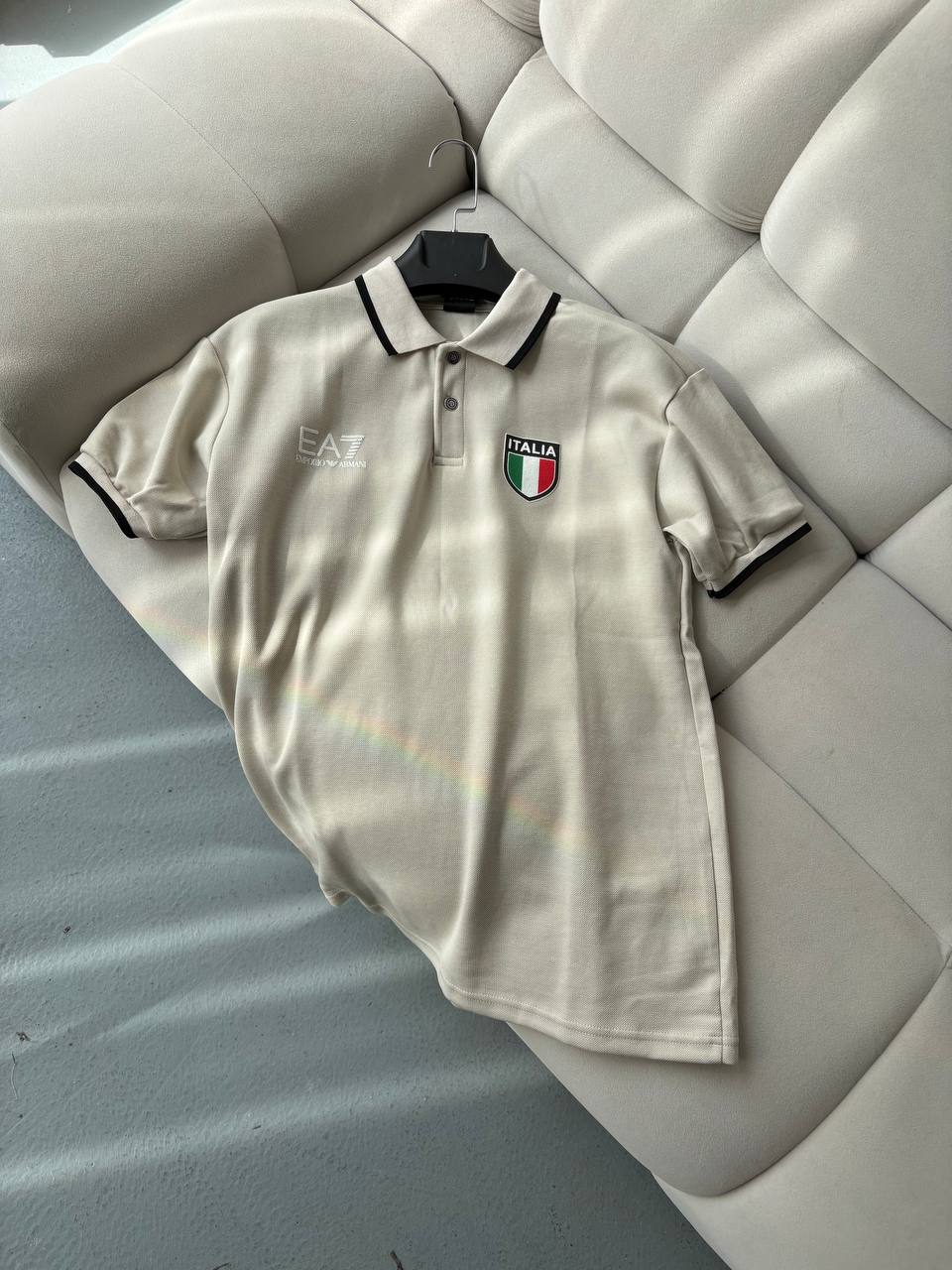 EA7 Açık Gri Polo Yaka T-Shirt