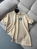 EA7 Bej Polo Yaka T-shirt