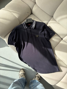 Prada Lacivert Polo Yaka T-shirt