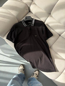 Armani Siyah Polo Yaka T-shirt