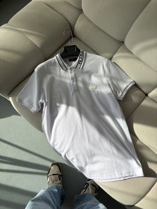 Prada Beyaz Polo Yaka T-shirt