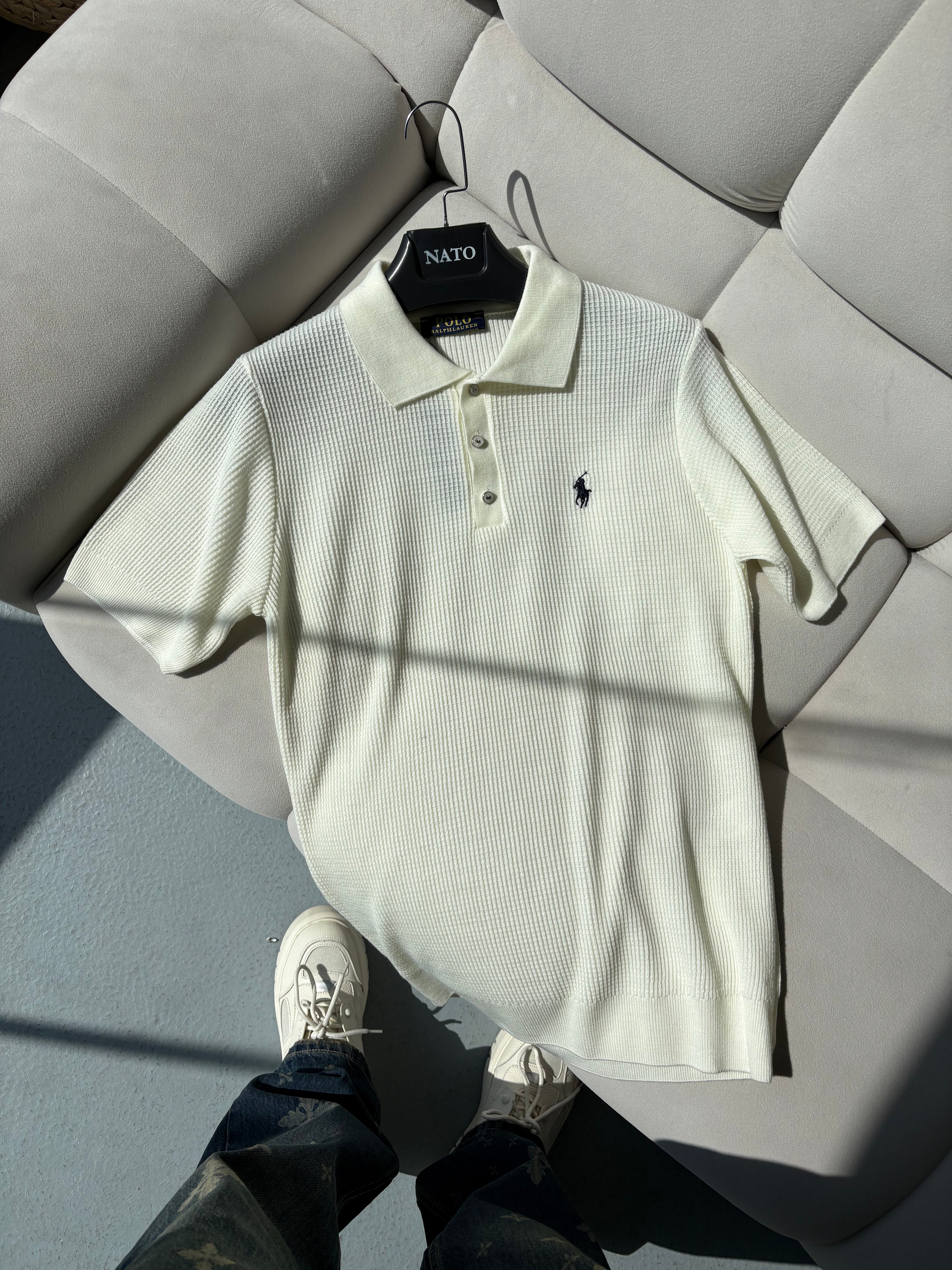 Polo Ralph Lauren Beyaz Selanik Örme Yazlık Triko