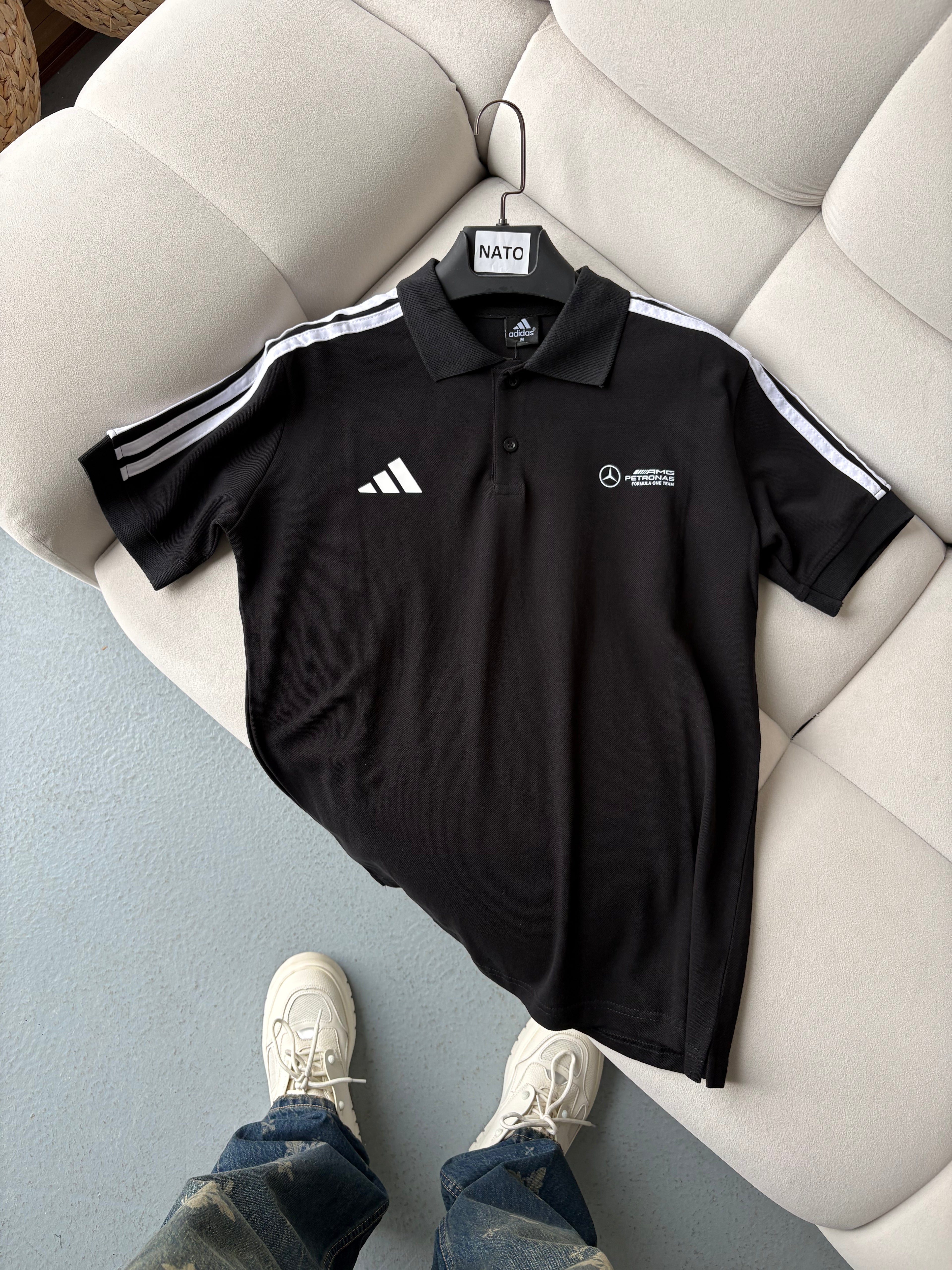 Adidas Siyah Polo Yaka T-shirt