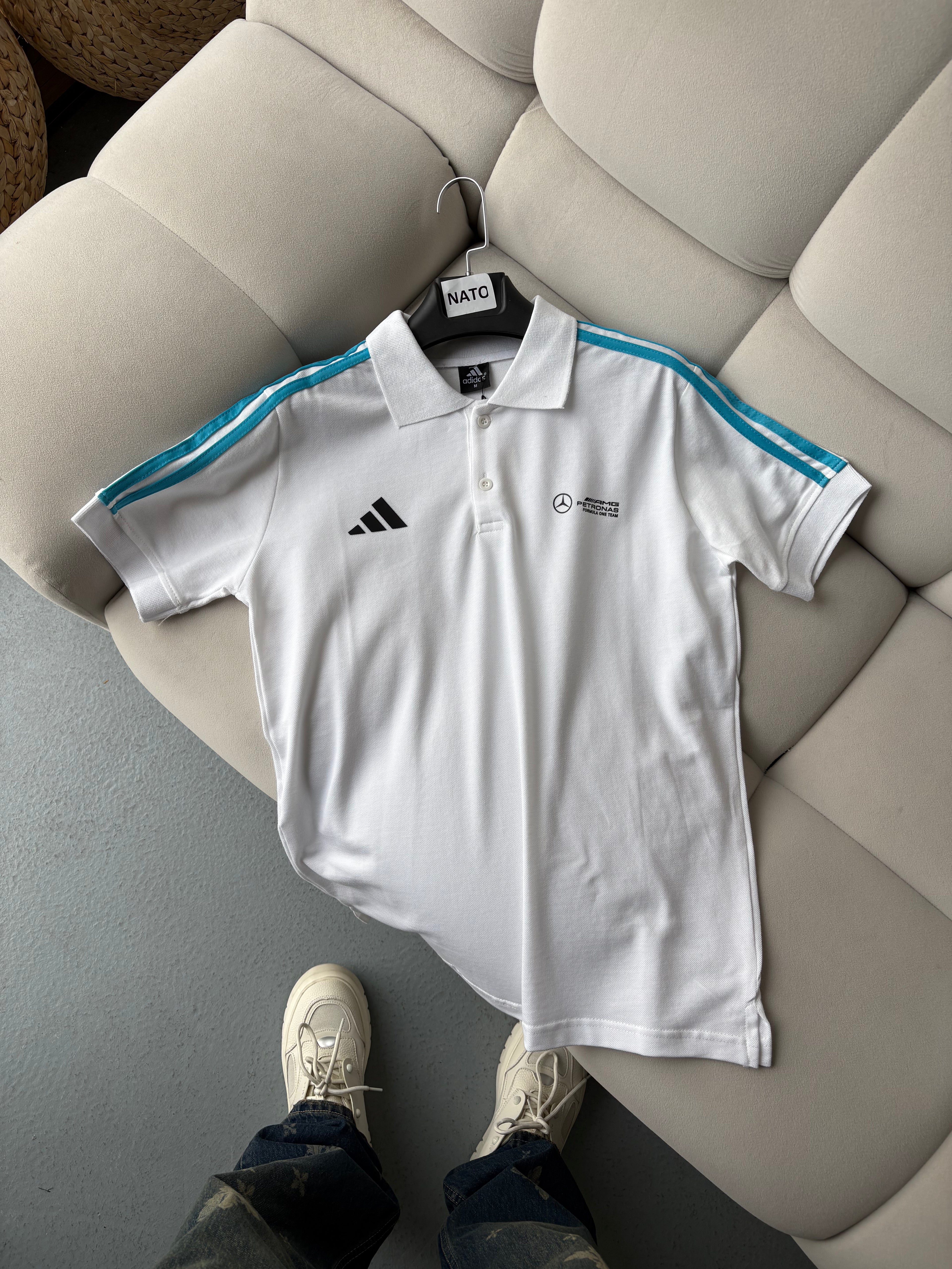 Adidas Beyaz Polo Yaka T-shirt