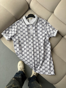 Gucci Beyaz Polo Yaka T-shirt