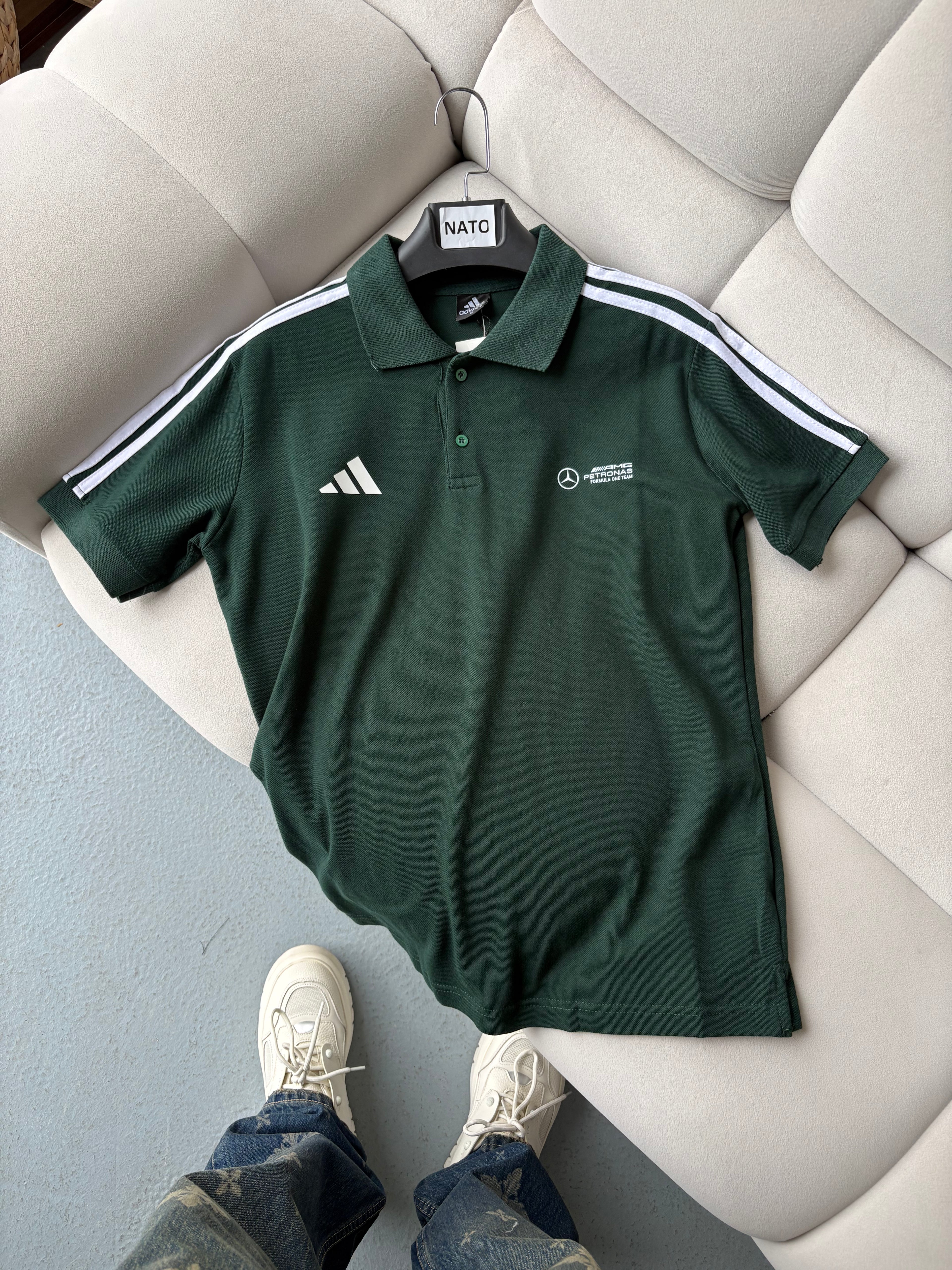 Adidas Yeşil Polo Yaka T-shirt